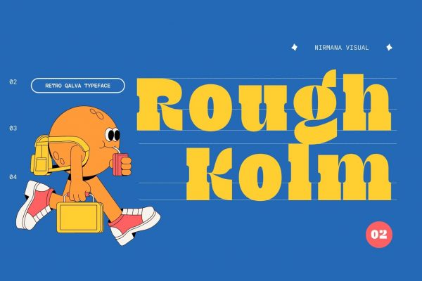 Retro Qalva - Branding Logo Font - Image 2