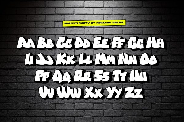 Graffiti Rusty - Extrude Font - Image 2