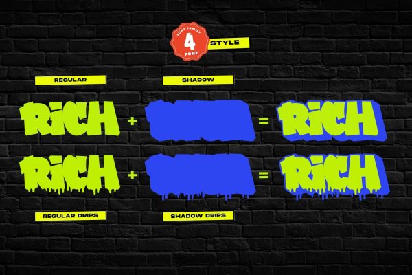 Graffiti Dripes - Extrude Font - Image 3