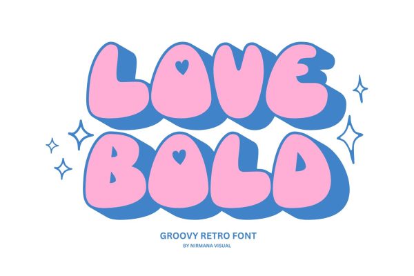 Love Bold - Extrude Logo Font