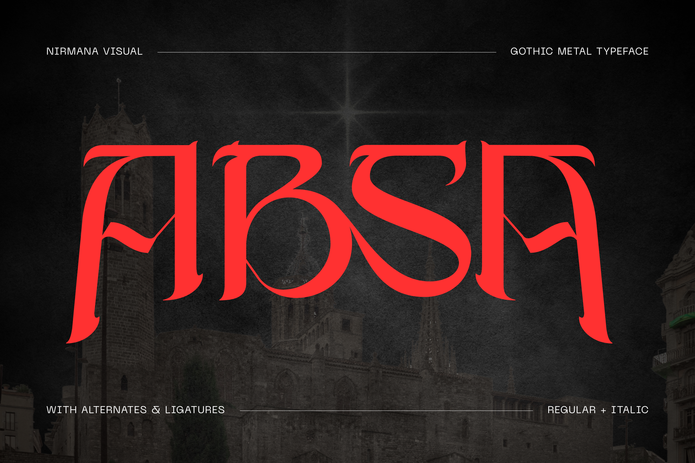 Absa Blackletter – Metal Logo Font
