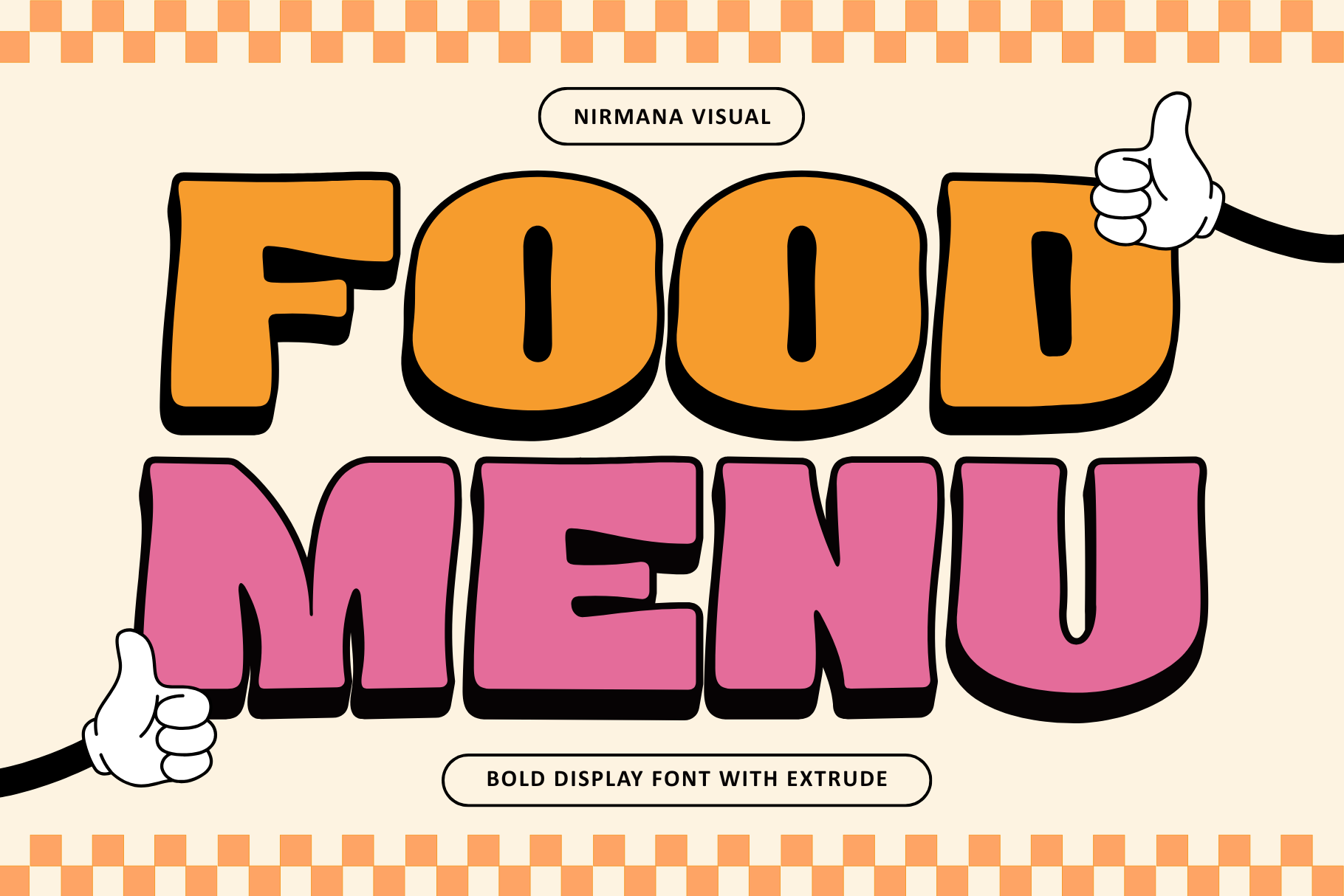 Food Menu – Bold Extrude Font