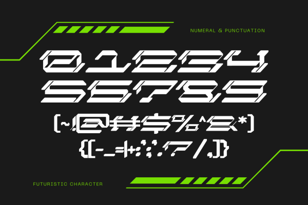 Cuba Technology - Cyberpunk Logo Font - Image 10