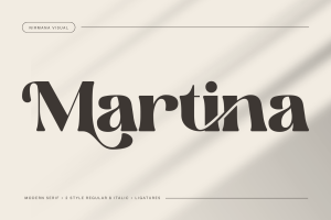 Martina Retro - Branding Logo Font