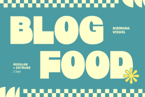 Blog Food - Branding Retro Logo Font