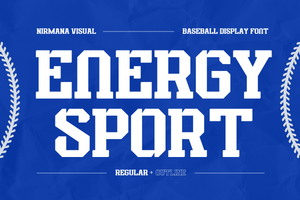 Energy Sport - Baseball Logo Font