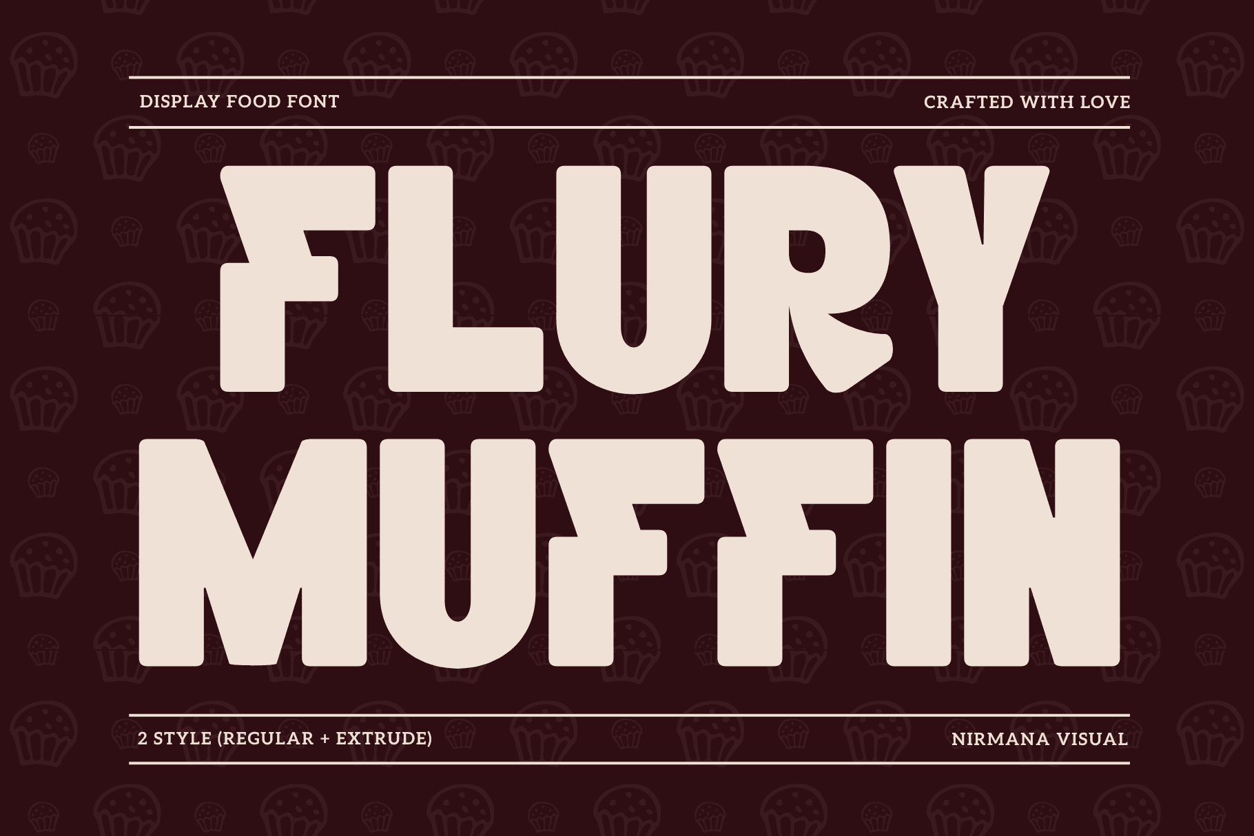 Flury Muffin  – Food Logo Font