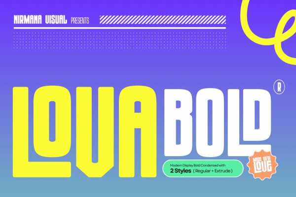 Lova Bold - Branding Logo Font