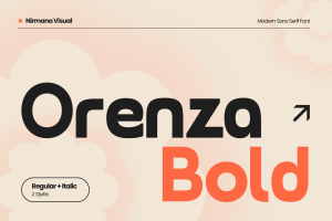 Orenza Bold - Company Logo Font