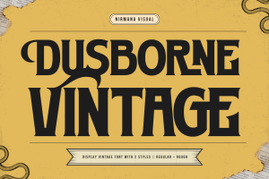 Dusborne Vintage - Logo Branding Font