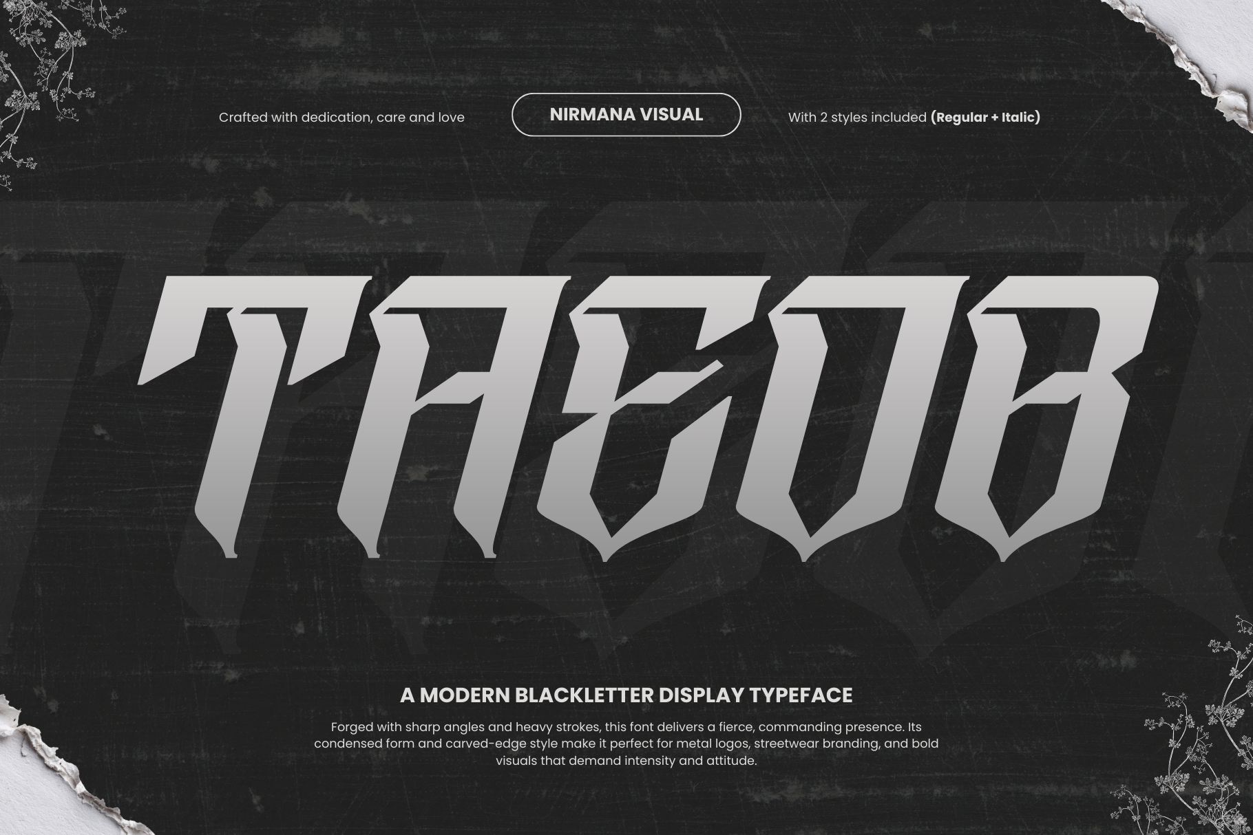 Taeob Gothic – Logo Blackletter Font