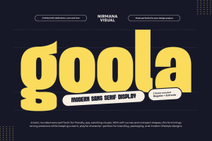 Goola Modern - Bold Extrude Logo Font