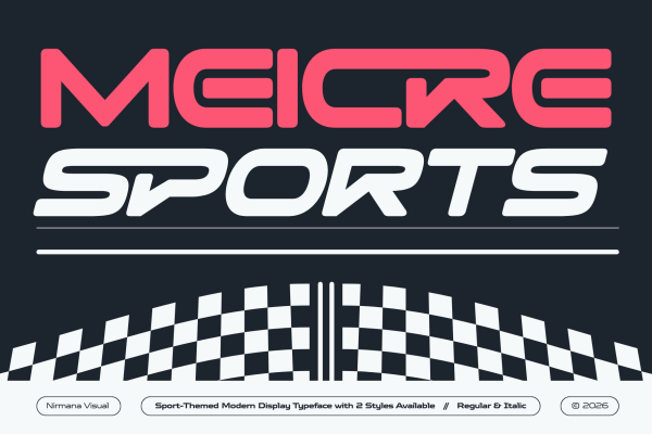 Meicre Sports - Racing Logo Font
