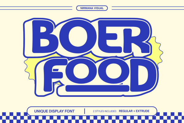 Boer Food - Logo Extrude Font
