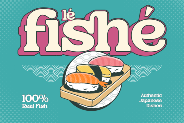 Bushi Retro - Food Logo Extrude Font - Image 6