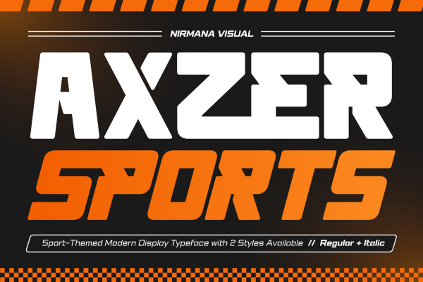 Axzer Sports - Automotive Racing Logo Font