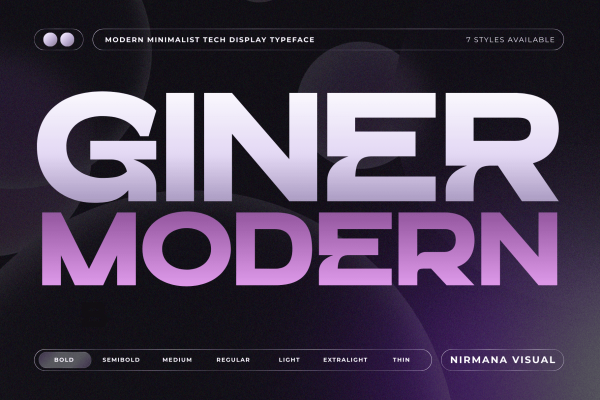 Giner Modern - Logo Font Family