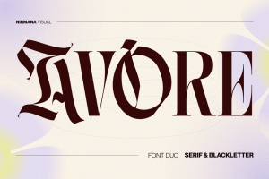 Avore Logo Modern - Duo Font