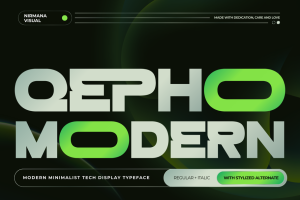 Qepho Modern - Minimal Sans Serif Logo Font