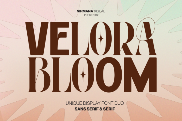 Velora Bloom - Font Duo Logo Branding