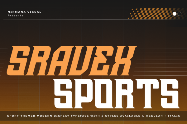 Sravex Sports - Modern Logo Font - Image 2