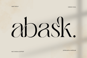 Abask - Modern & Stylish Serif Font for Logo Branding, Luxury Design