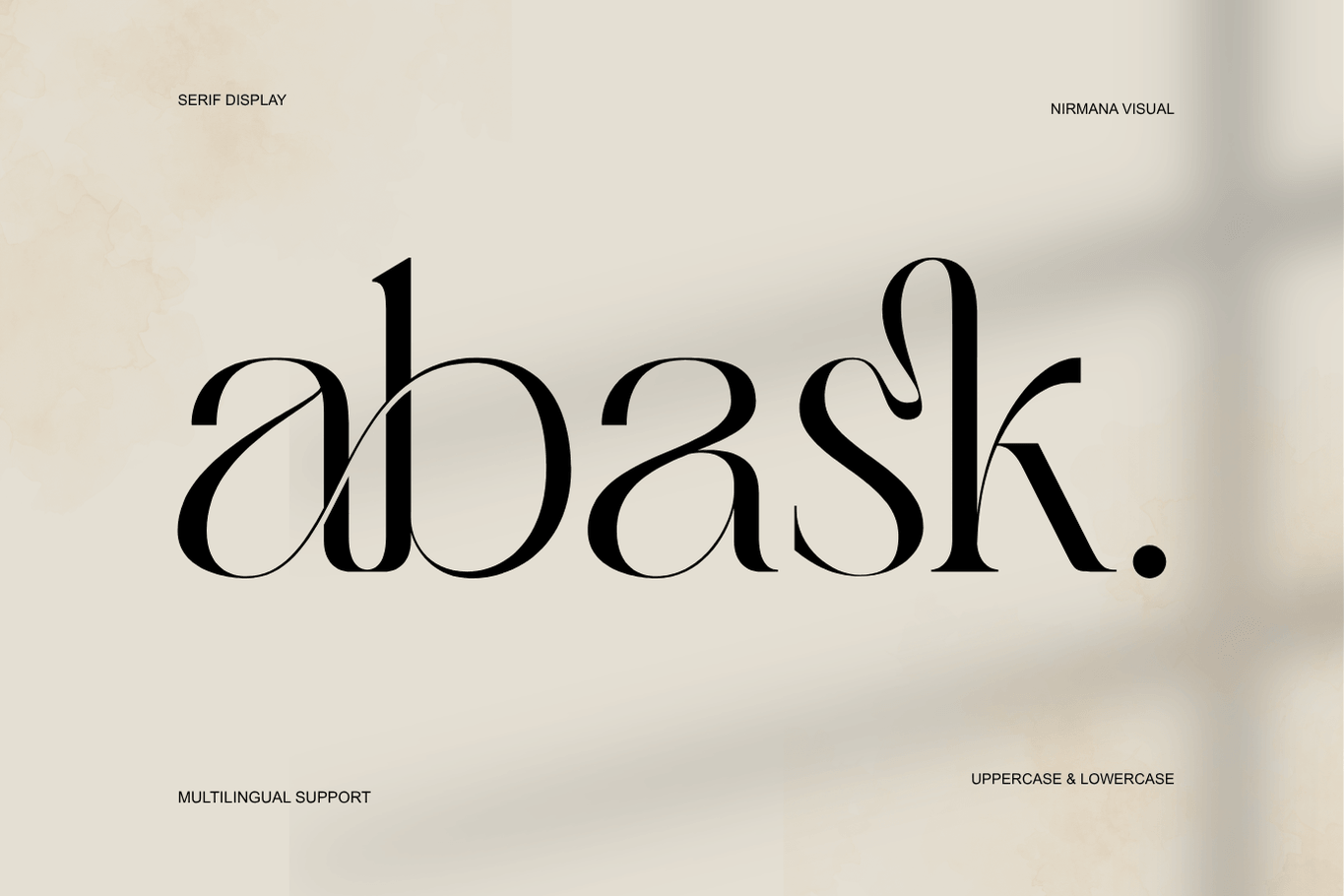 Abask – Modern & Stylish Serif Font for Logo Branding, Luxury Design