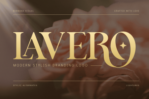 Lavero - Modern & Stylish Serif Font for Logo Branding, Luxury Design, and Wedding Invitations